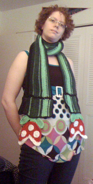 Me in the Piranha Plant Scarf.